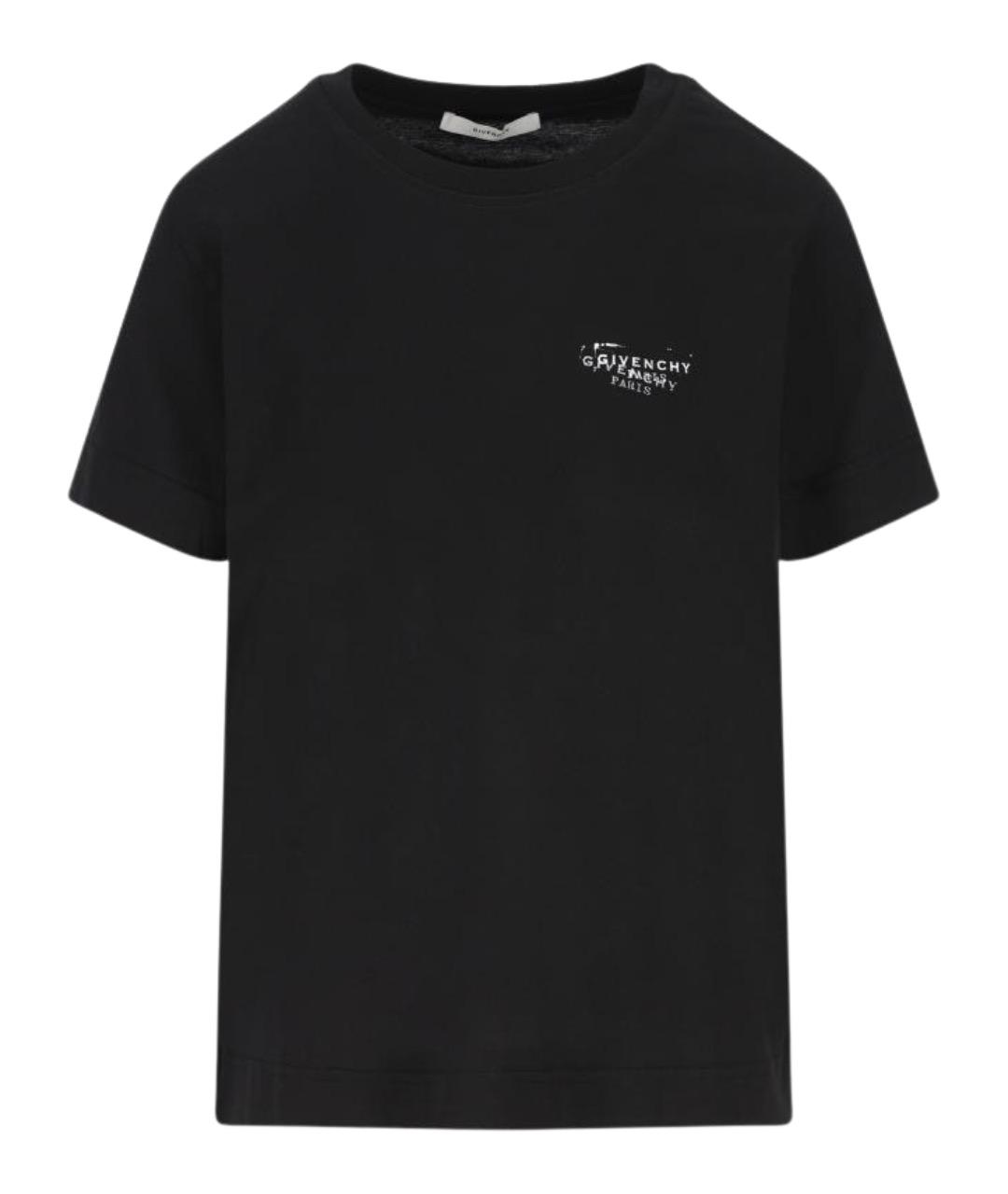 GIVENCHY Черная хлопковая футболка, фото 1