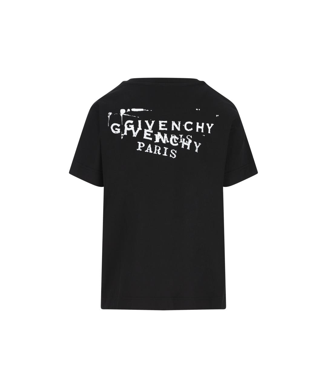 GIVENCHY Черная хлопковая футболка, фото 2