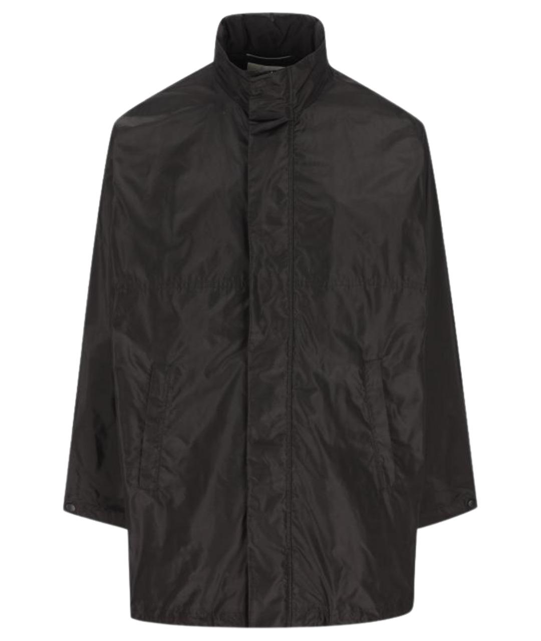 SAINT LAURENT Черная шелковая парка, фото 1