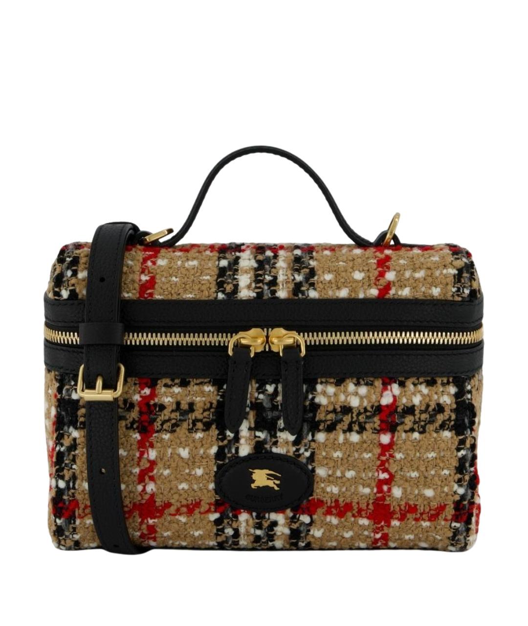 BURBERRY Бежевая тканевая сумка через плечо, фото 1