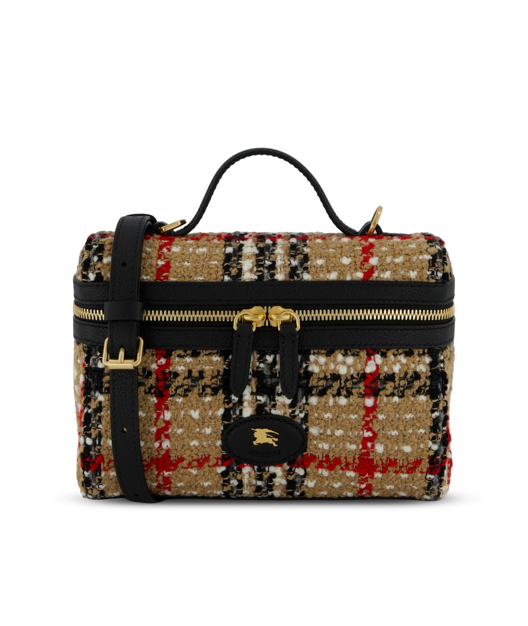 BURBERRY Бежевая тканевая сумка через плечо, фото 5