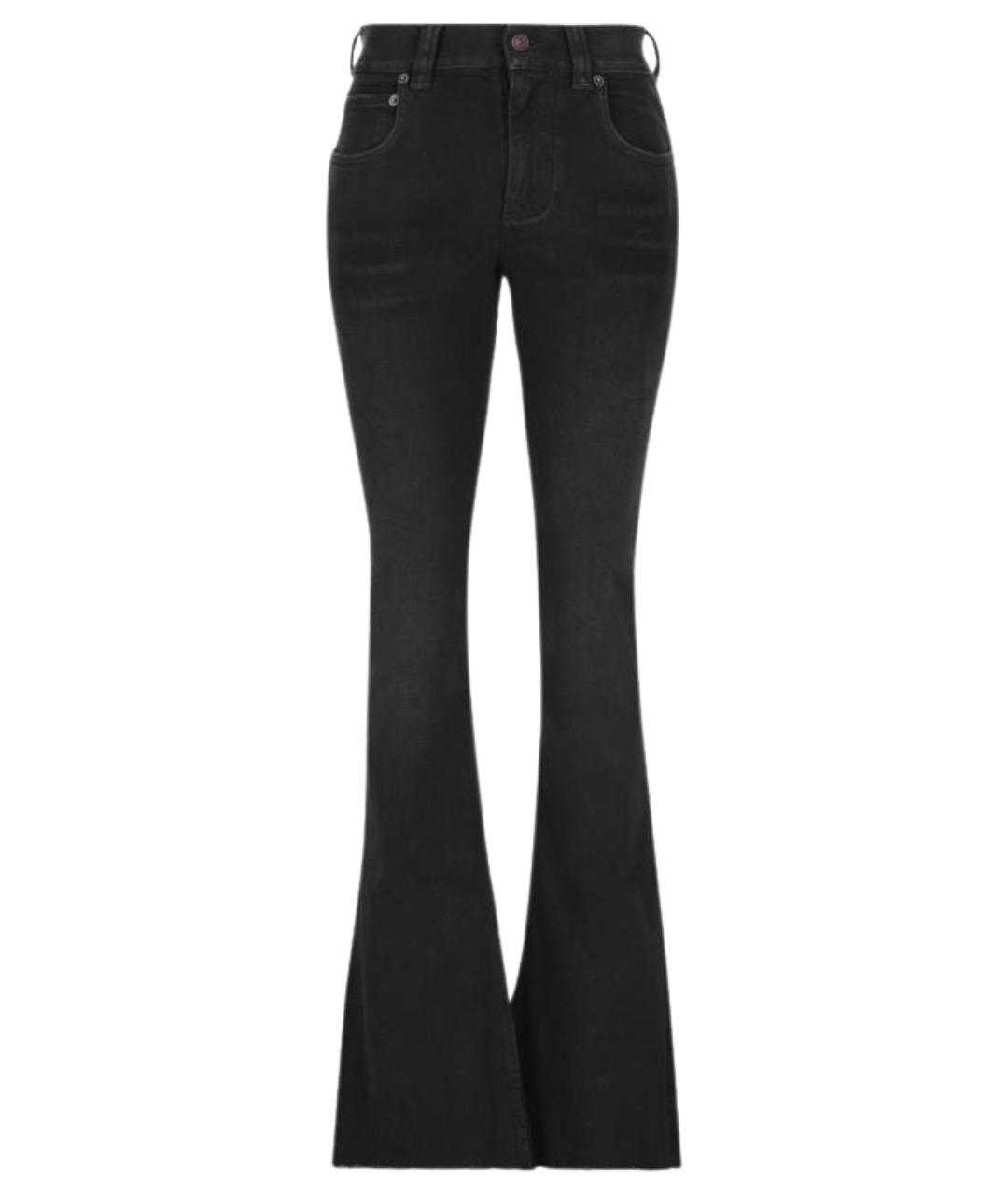 BALENCIAGA Черные хлопковые джинсы клеш, фото 1