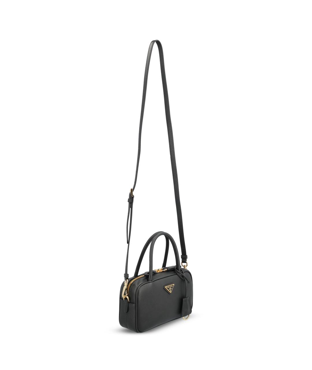 PRADA Черная кожаная сумка тоут, фото 3