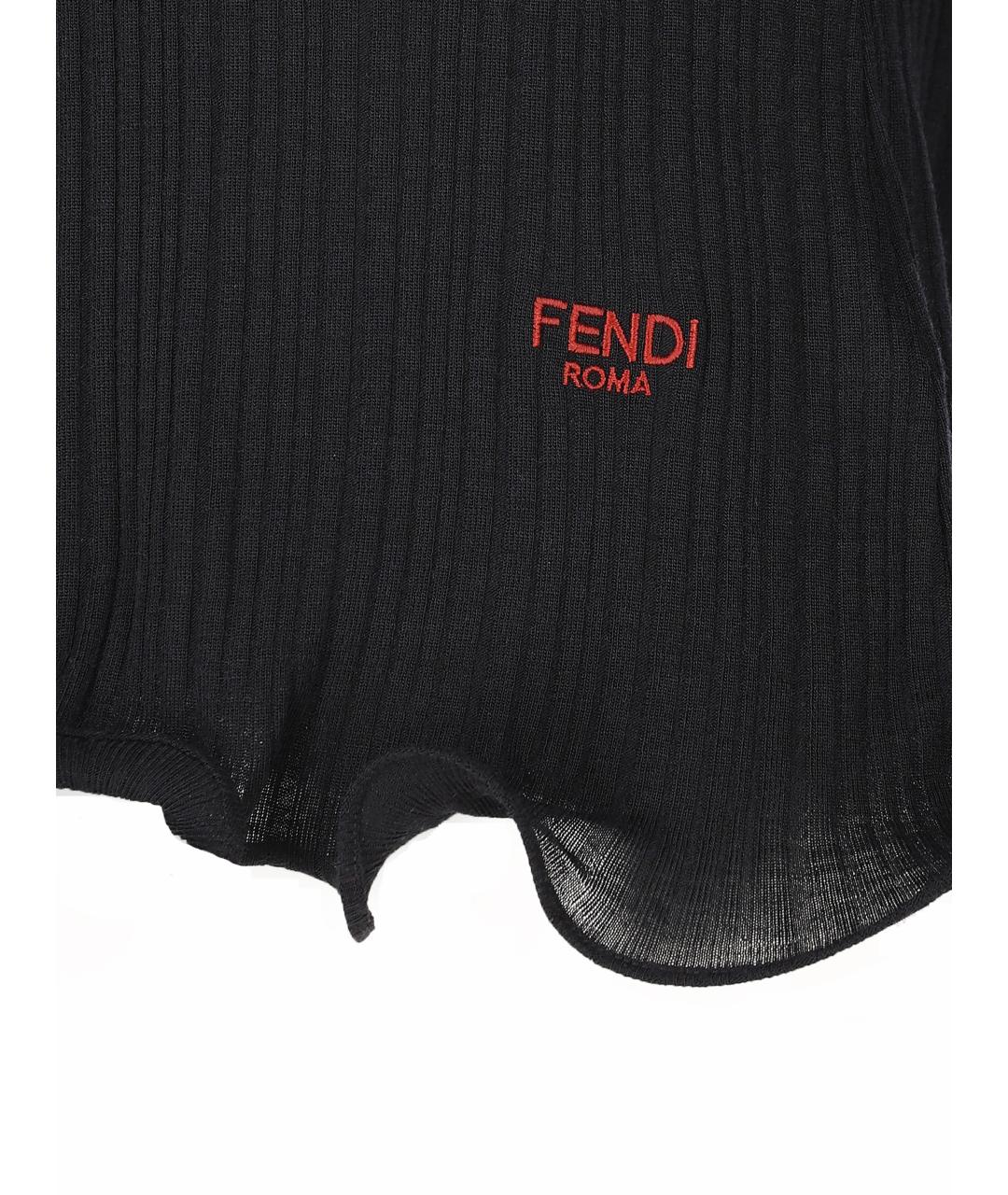 FENDI Черный шерстяной джемпер / свитер, фото 3