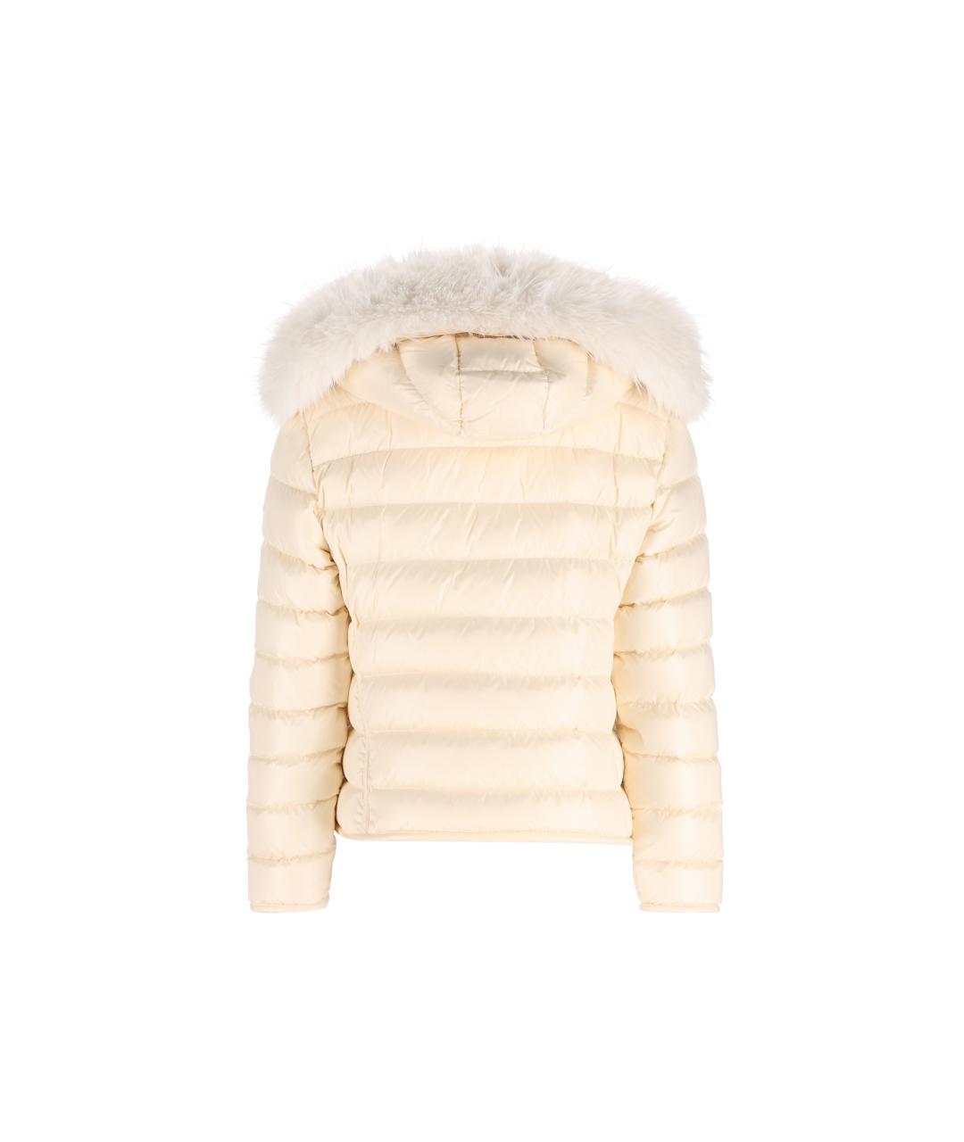 MONCLER Бежевое нейлоновое пальто, фото 2