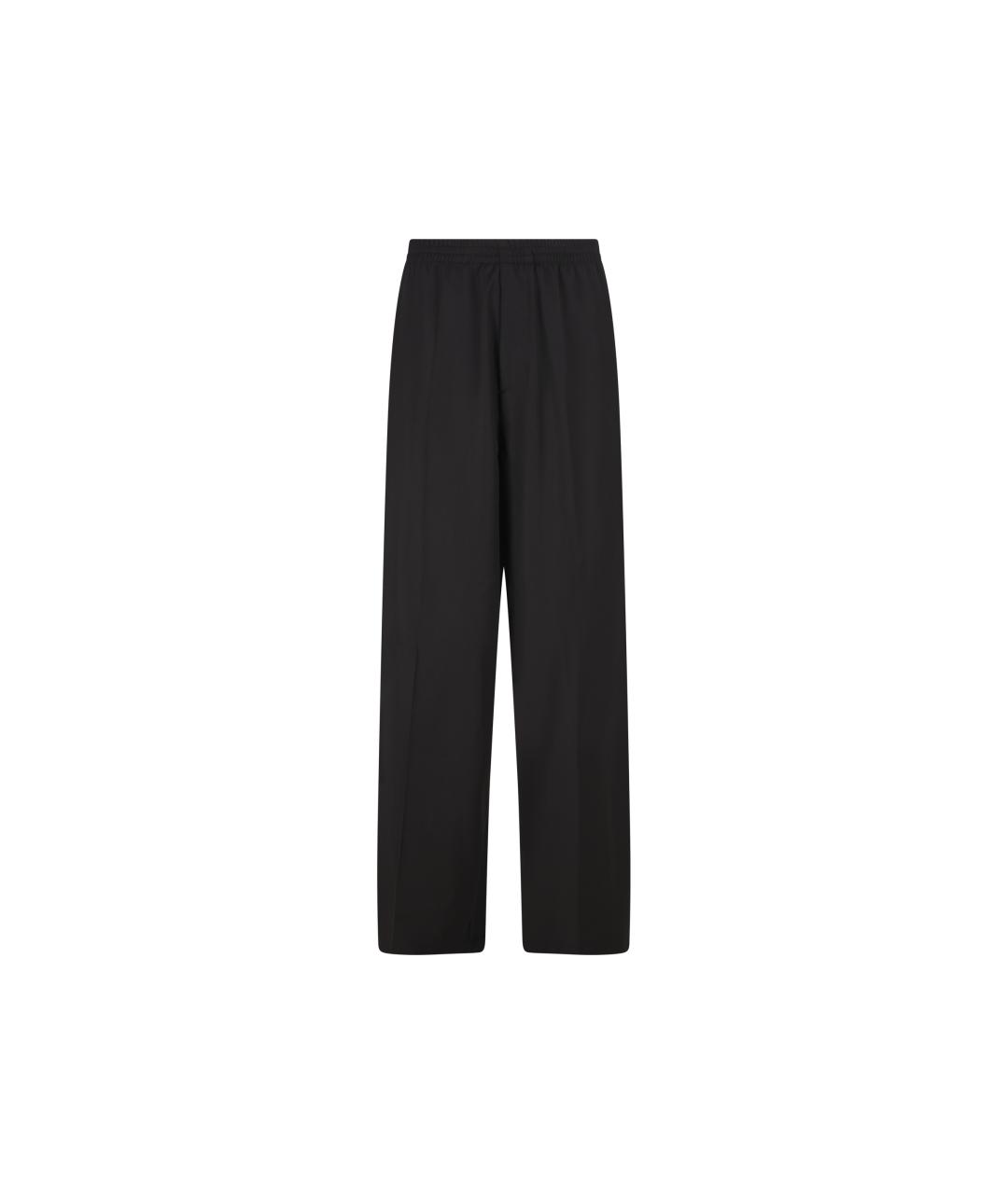 BALENCIAGA Черные шерстяные повседневные брюки, фото 5