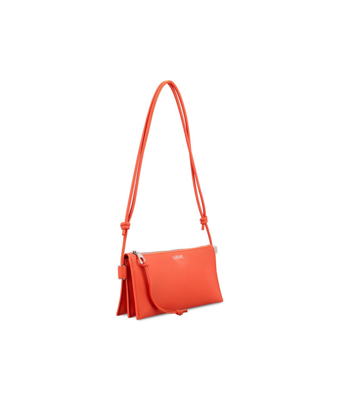 LOEWE Оранжевая кожаная сумка через плечо, фото 3