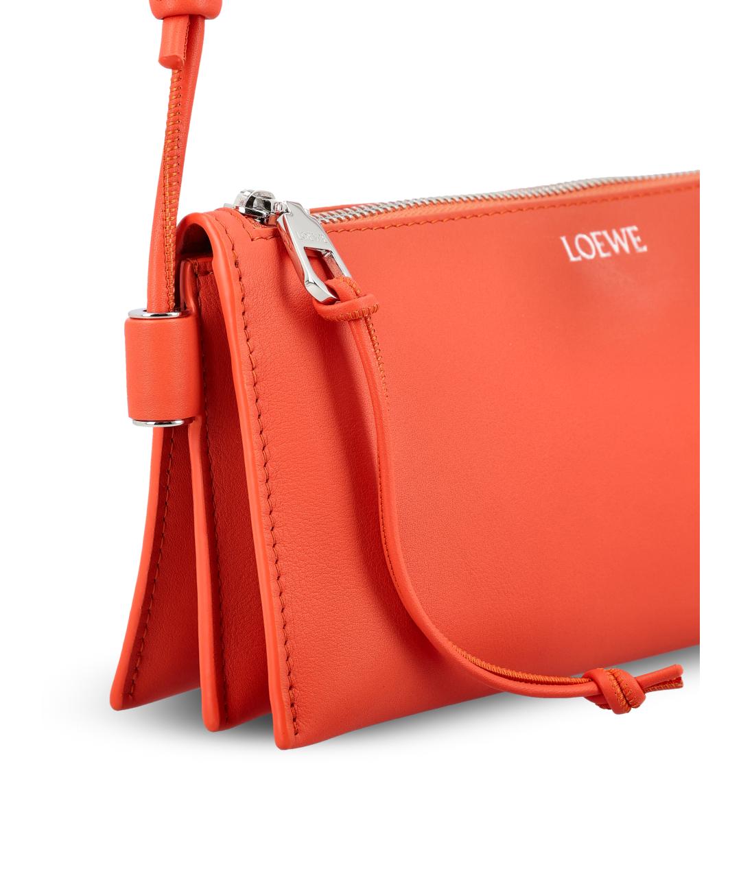 LOEWE Оранжевая кожаная сумка через плечо, фото 4