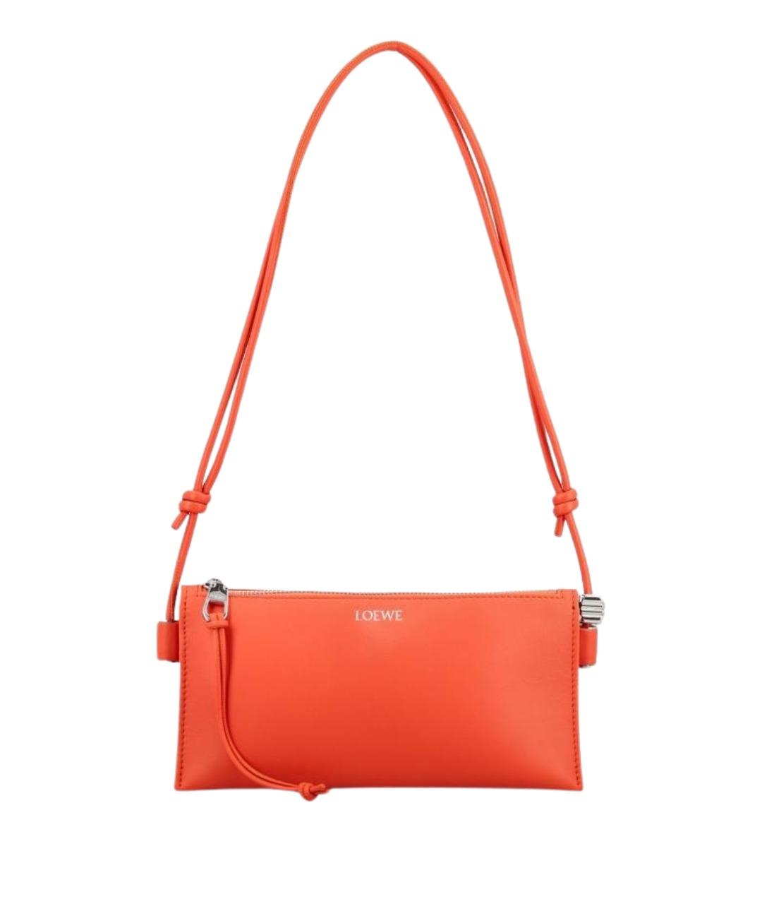 LOEWE Оранжевая кожаная сумка через плечо, фото 1