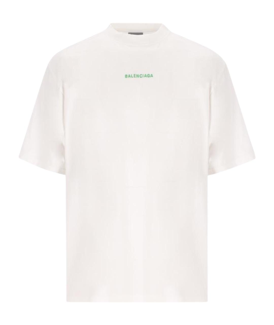 BALENCIAGA Белая хлопковая футболка, фото 1