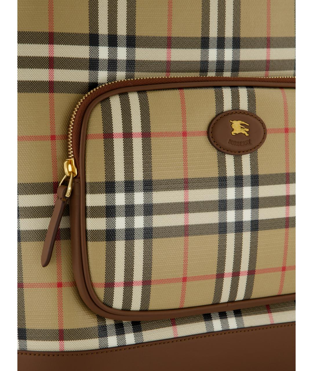 BURBERRY Бежевый рюкзак из канвы, фото 4