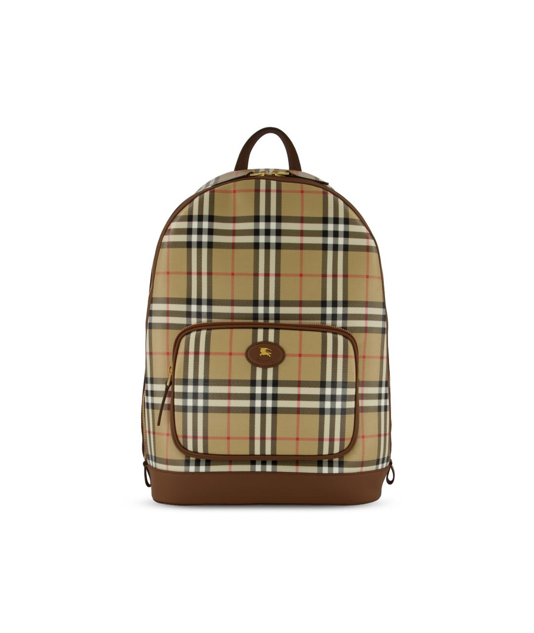 BURBERRY Бежевый рюкзак из канвы, фото 5