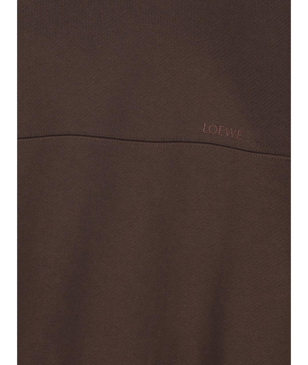LOEWE Коричневый хлопковый джемпер / свитер, фото 4