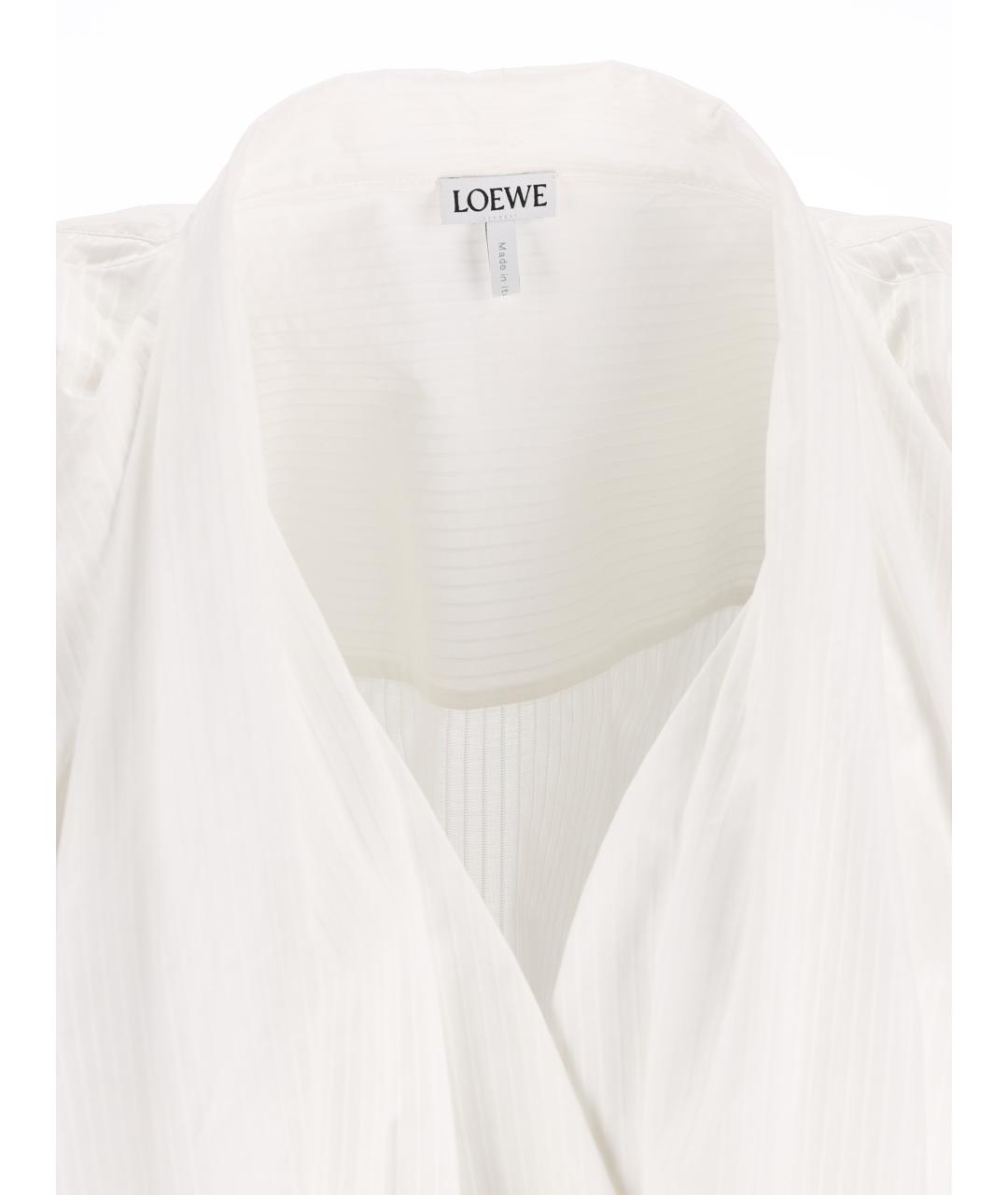 LOEWE Белое хлопковое повседневное платье, фото 4