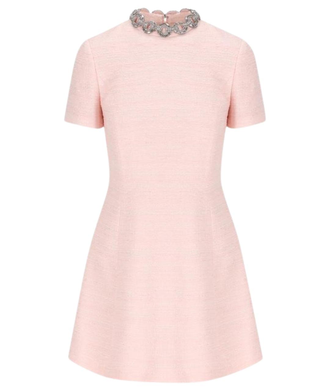 VALENTINO Розовое хлопковое платье, фото 1