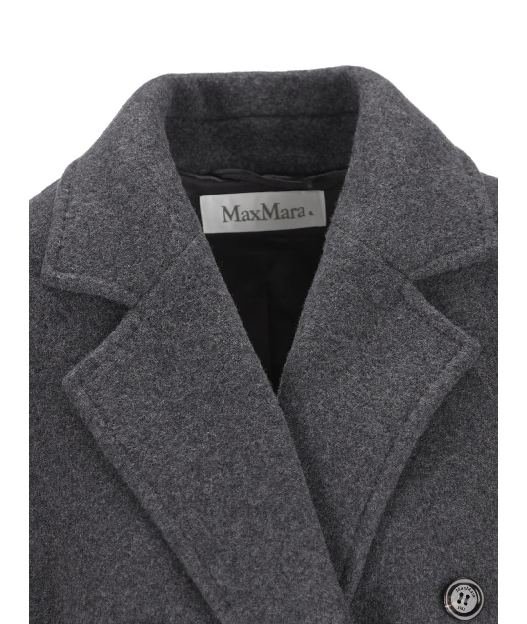 MAX MARA Серое кашемировое пальто, фото 4