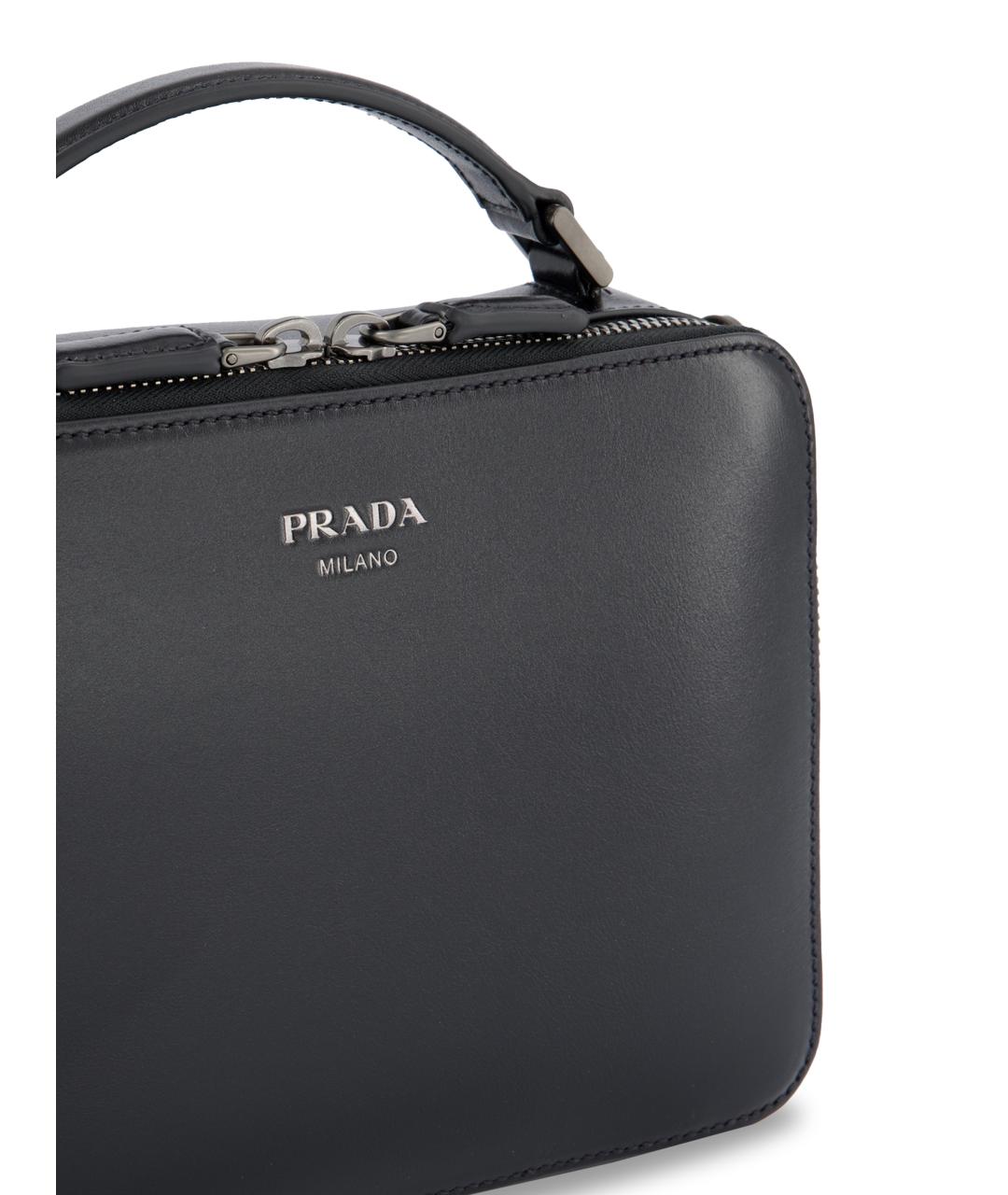 PRADA Черная кожаная сумка на плечо, фото 4