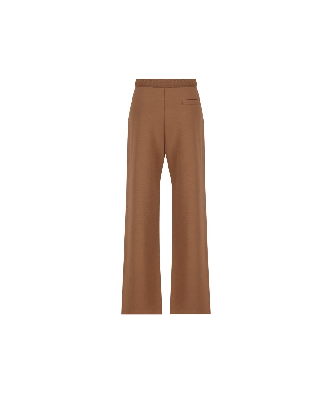 'S MAX MARA Коричневые хлопковые спортивные брюки и шорты, фото 2