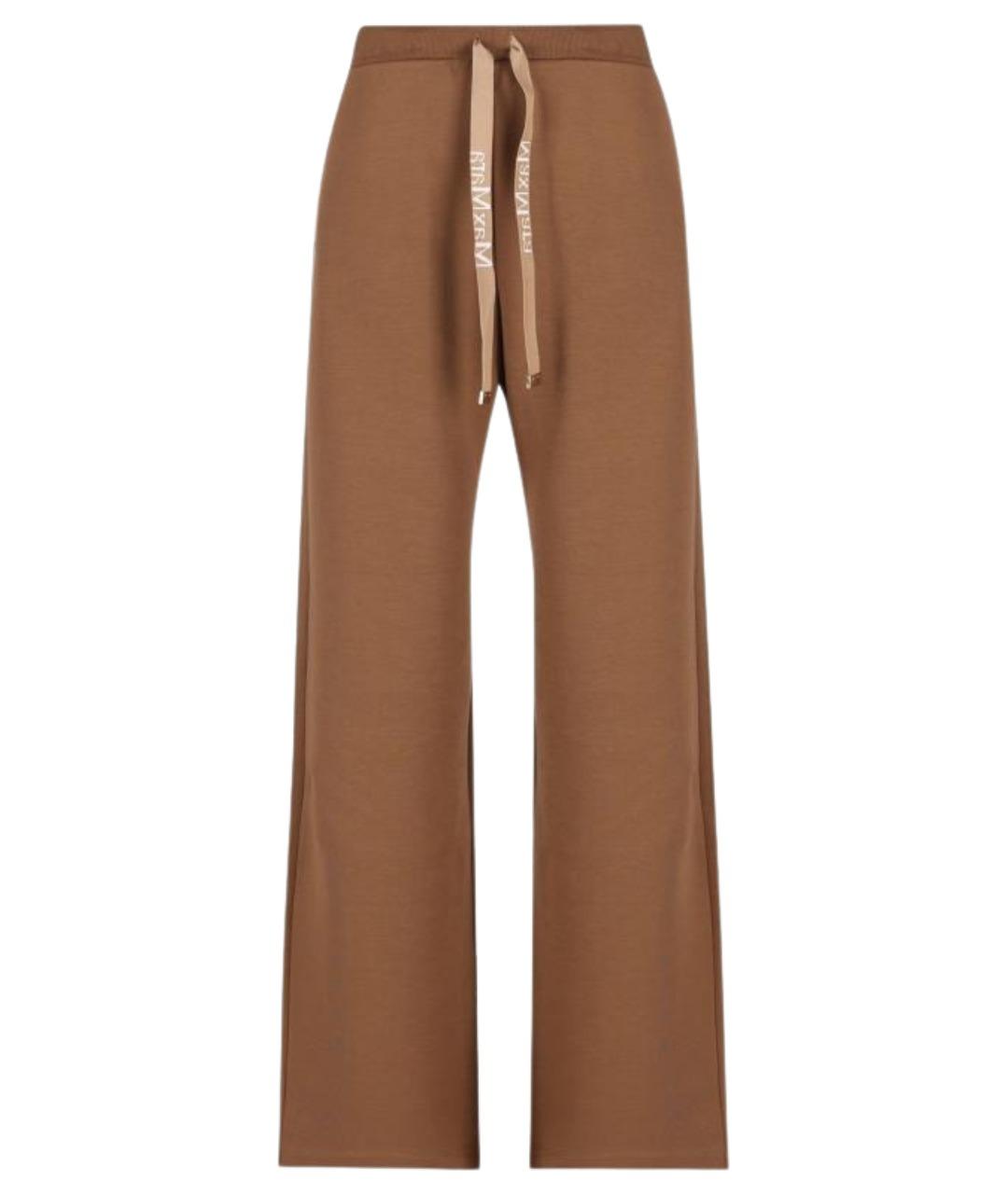 'S MAX MARA Коричневые хлопковые спортивные брюки и шорты, фото 1