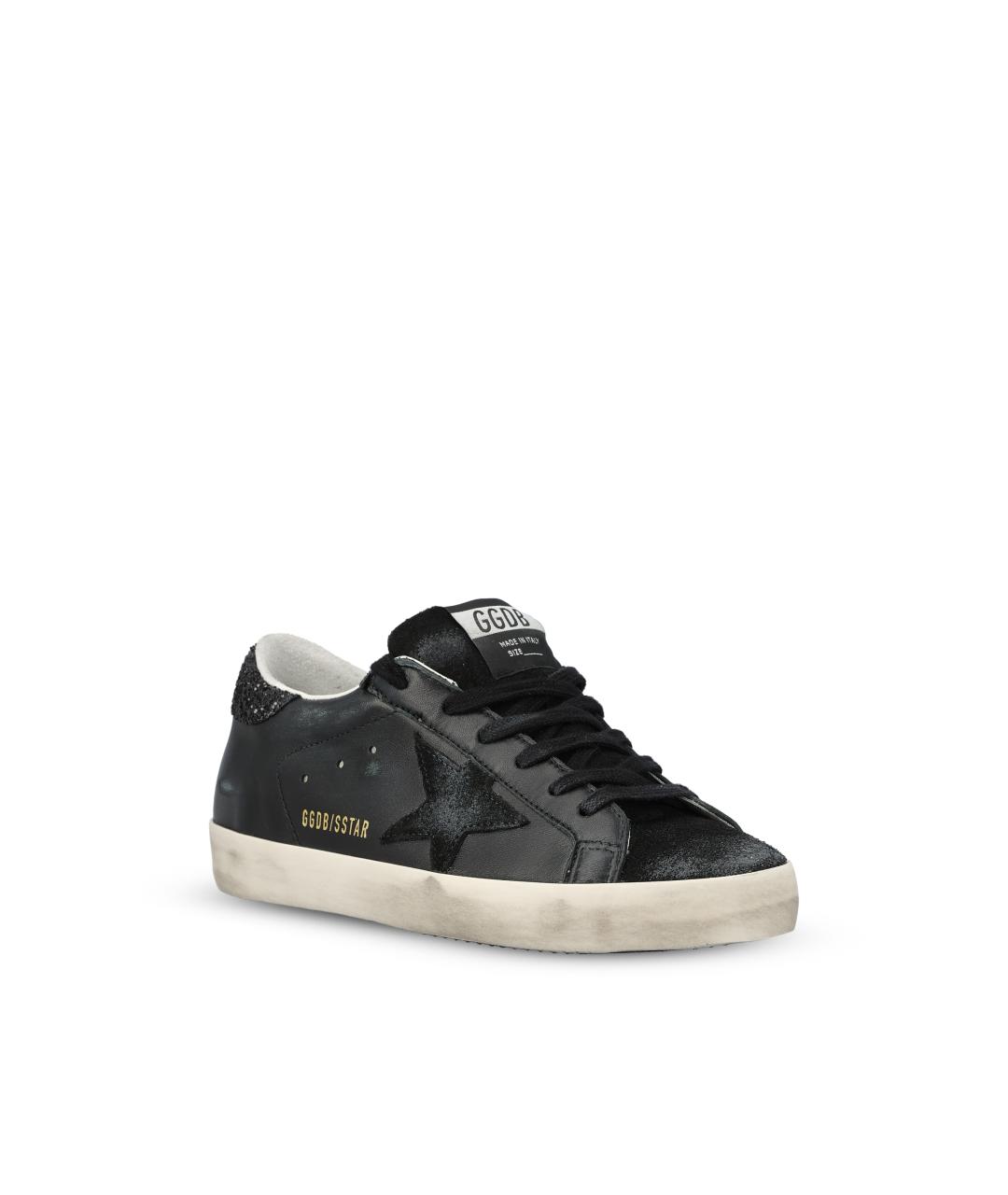 GOLDEN GOOSE Черные кожаные кеды, фото 2