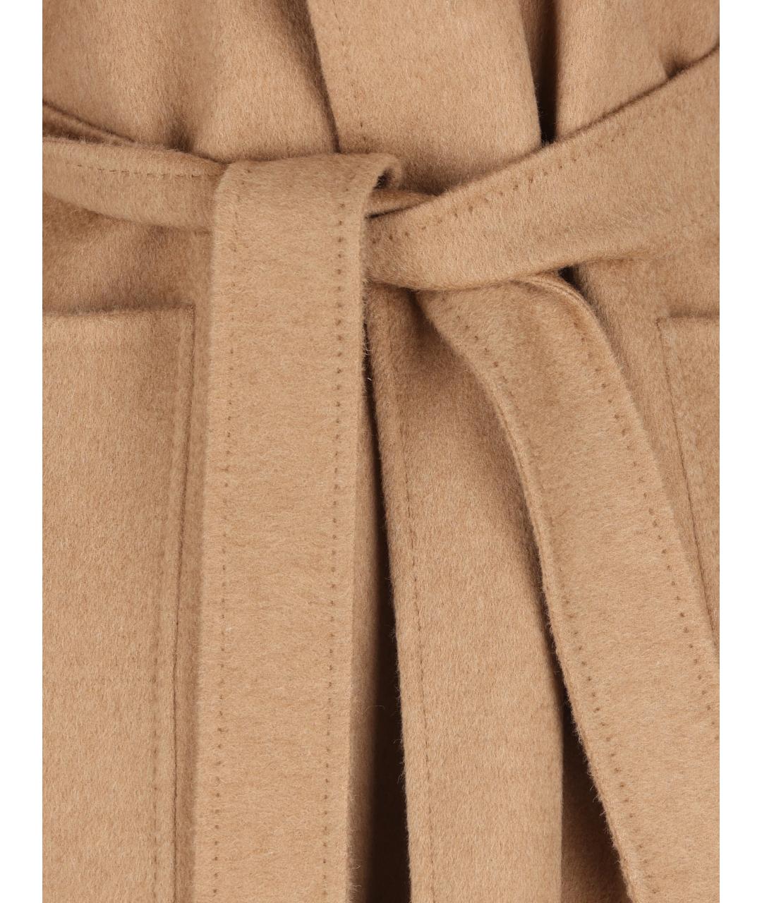 MAX MARA Бежевое шерстяное пальто, фото 3