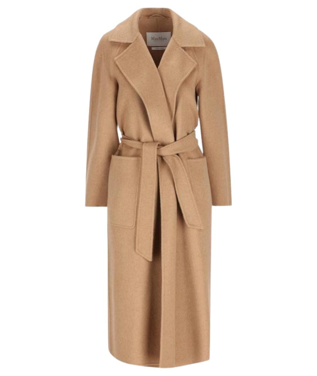 MAX MARA Бежевое шерстяное пальто, фото 1