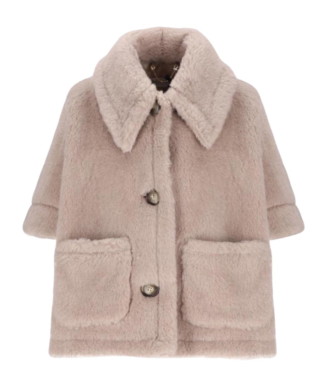 MAX MARA Бежевая шерстяная шуба, фото 1