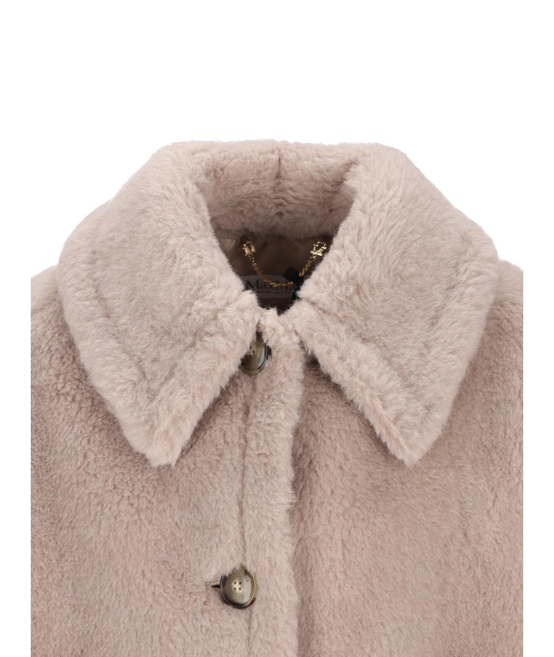MAX MARA Бежевая шерстяная шуба, фото 4