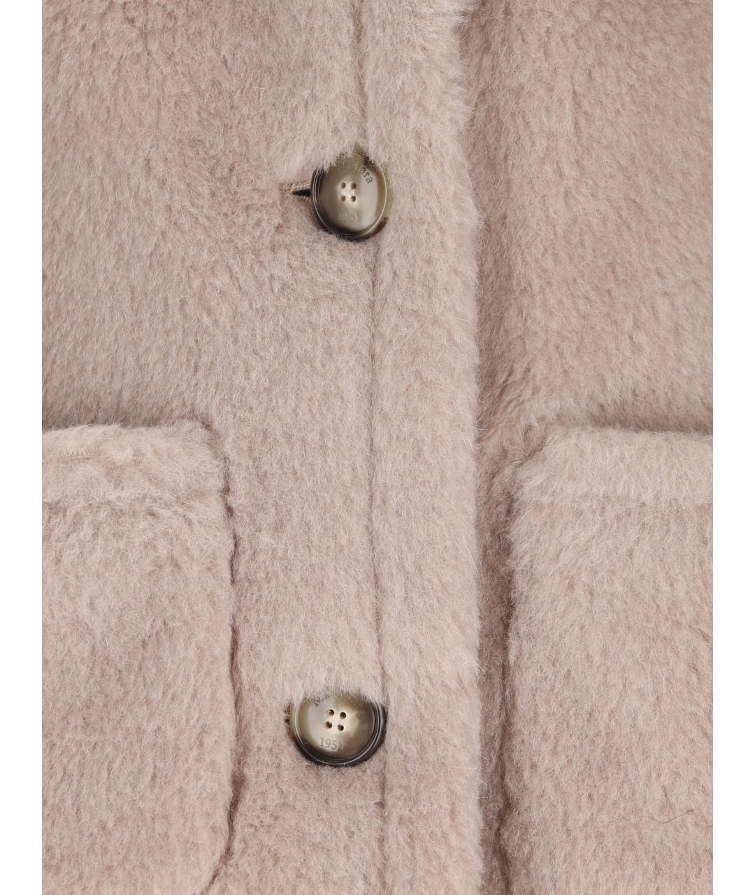 MAX MARA Бежевая шерстяная шуба, фото 3