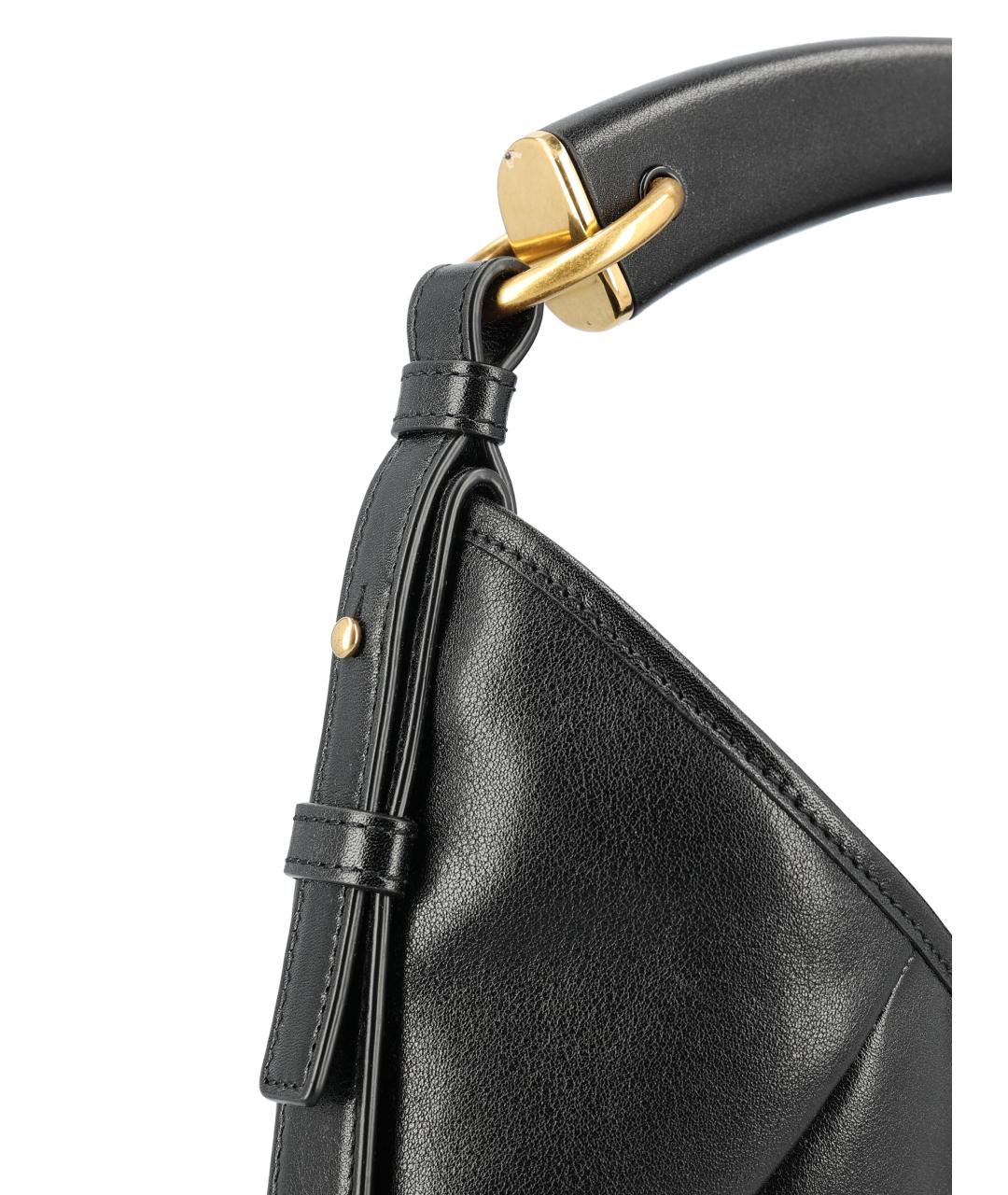 SAINT LAURENT Черная кожаная сумка через плечо, фото 4