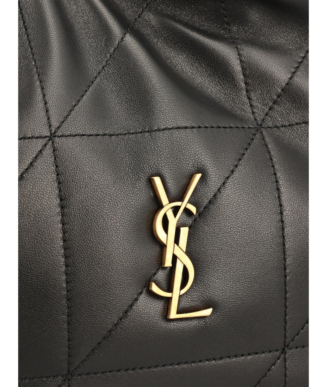 SAINT LAURENT Черная кожаная сумка через плечо, фото 4