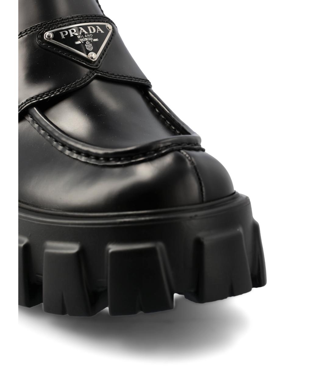 PRADA Черные кожаные лоферы, фото 4