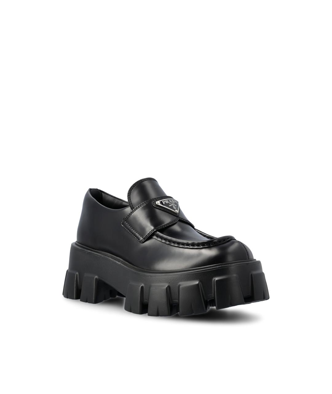 PRADA Черные кожаные лоферы, фото 2