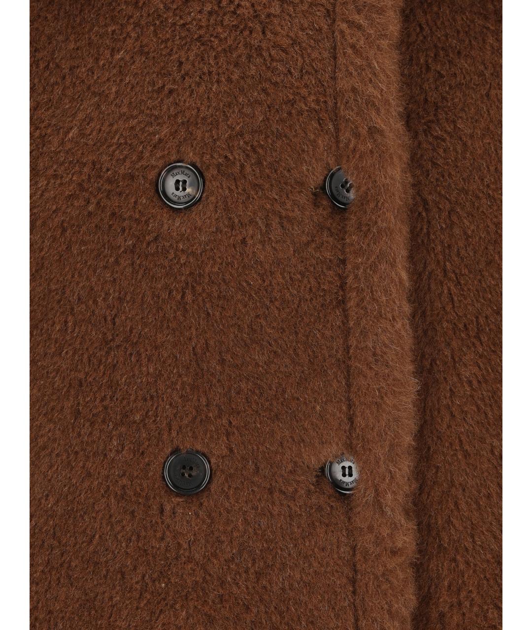 MAX MARA Коричневое шерстяное пальто, фото 3