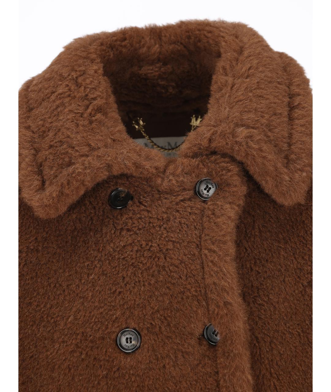 MAX MARA Коричневое шерстяное пальто, фото 4