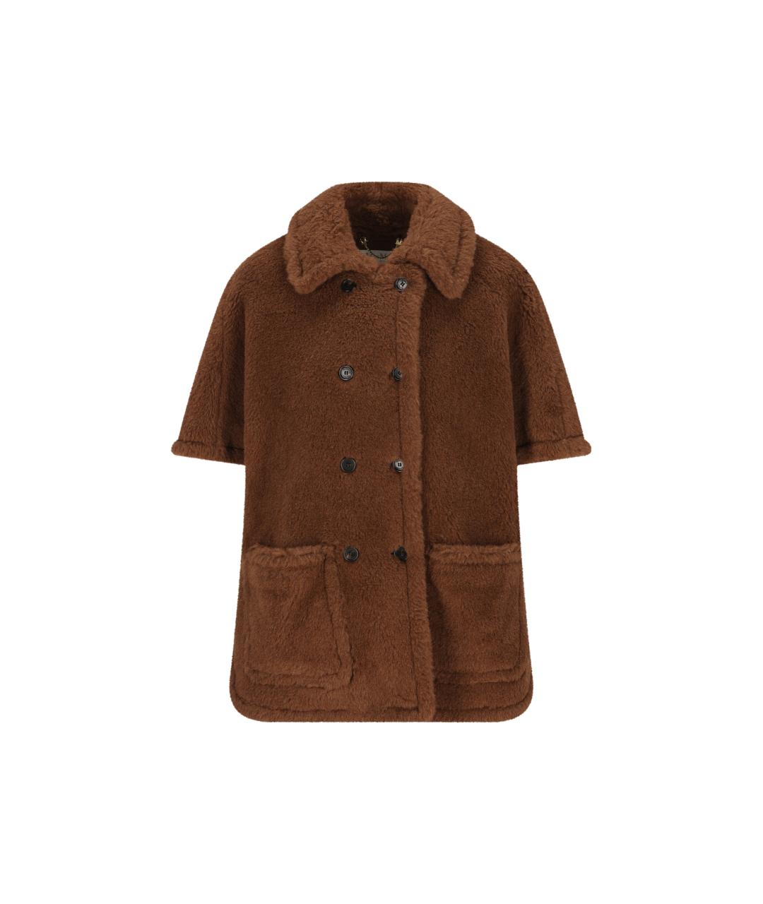 MAX MARA Коричневое шерстяное пальто, фото 5