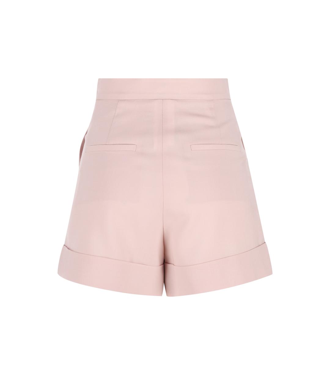 MAX MARA Розовые шерстяные шорты, фото 2