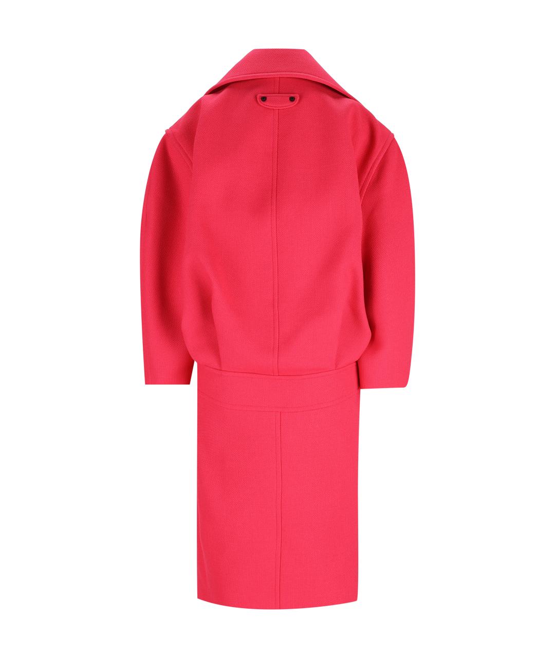 BALENCIAGA Розовое шерстяное пальто, фото 2