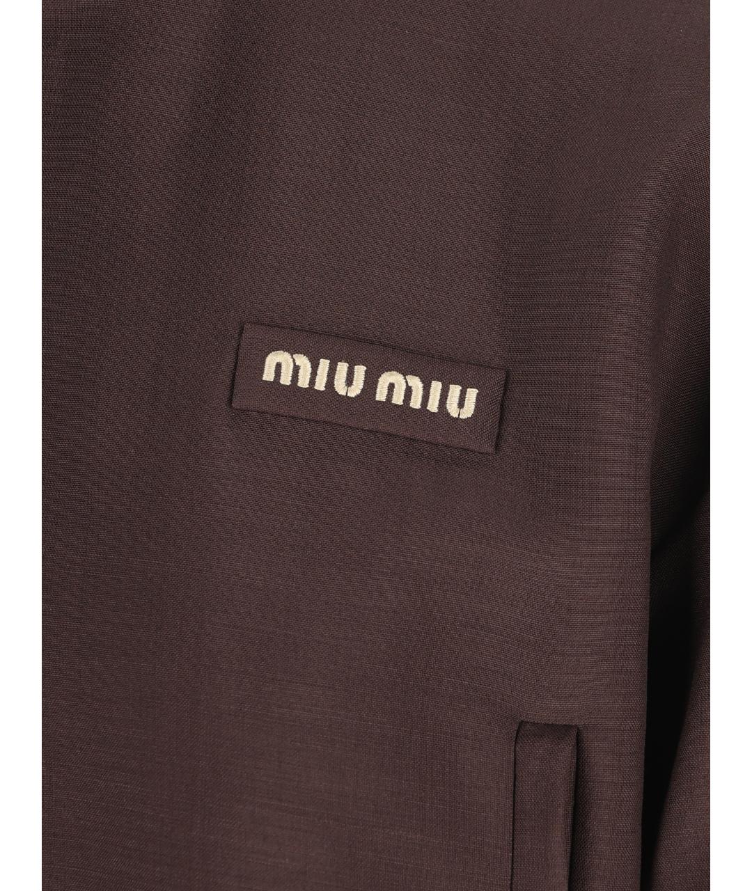 MIU MIU Коричневая шерстяная куртка, фото 4