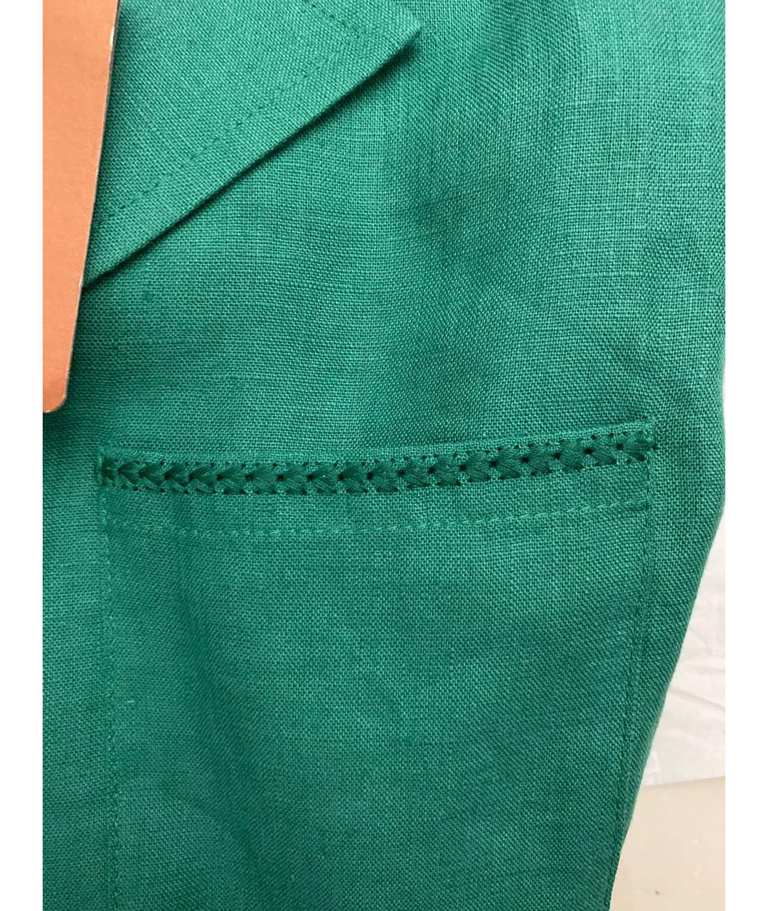 LORO PIANA Зеленая льняная детская рубашка, фото 7