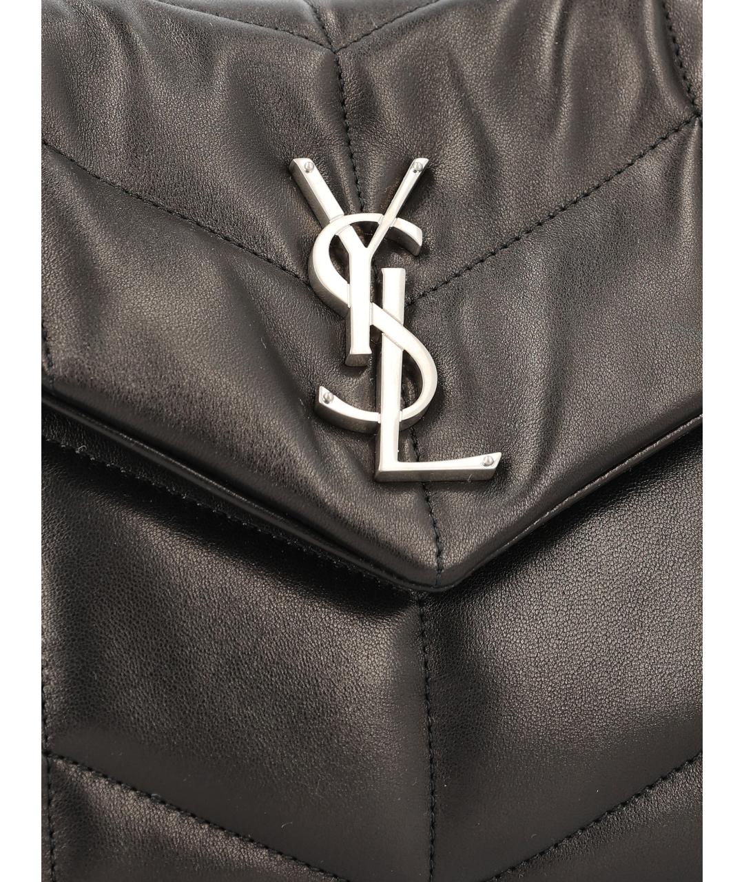 SAINT LAURENT Черная кожаная сумка через плечо, фото 4