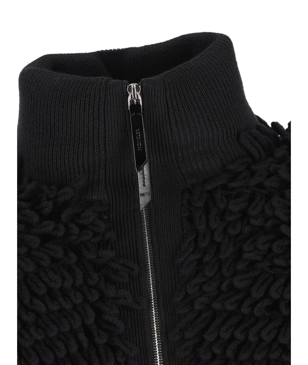 MONCLER Черная шерстяная куртка, фото 3