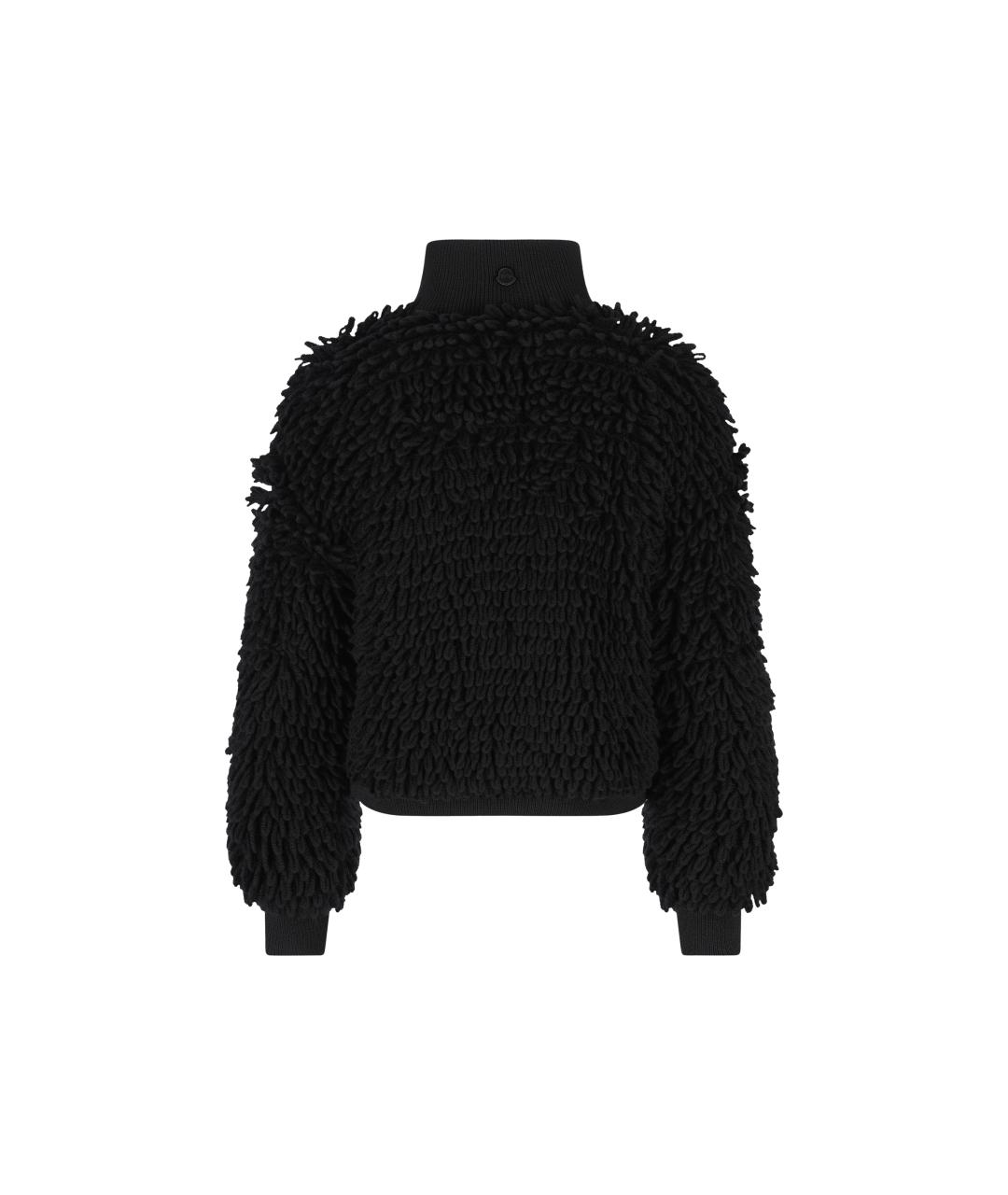 MONCLER Черная шерстяная куртка, фото 2
