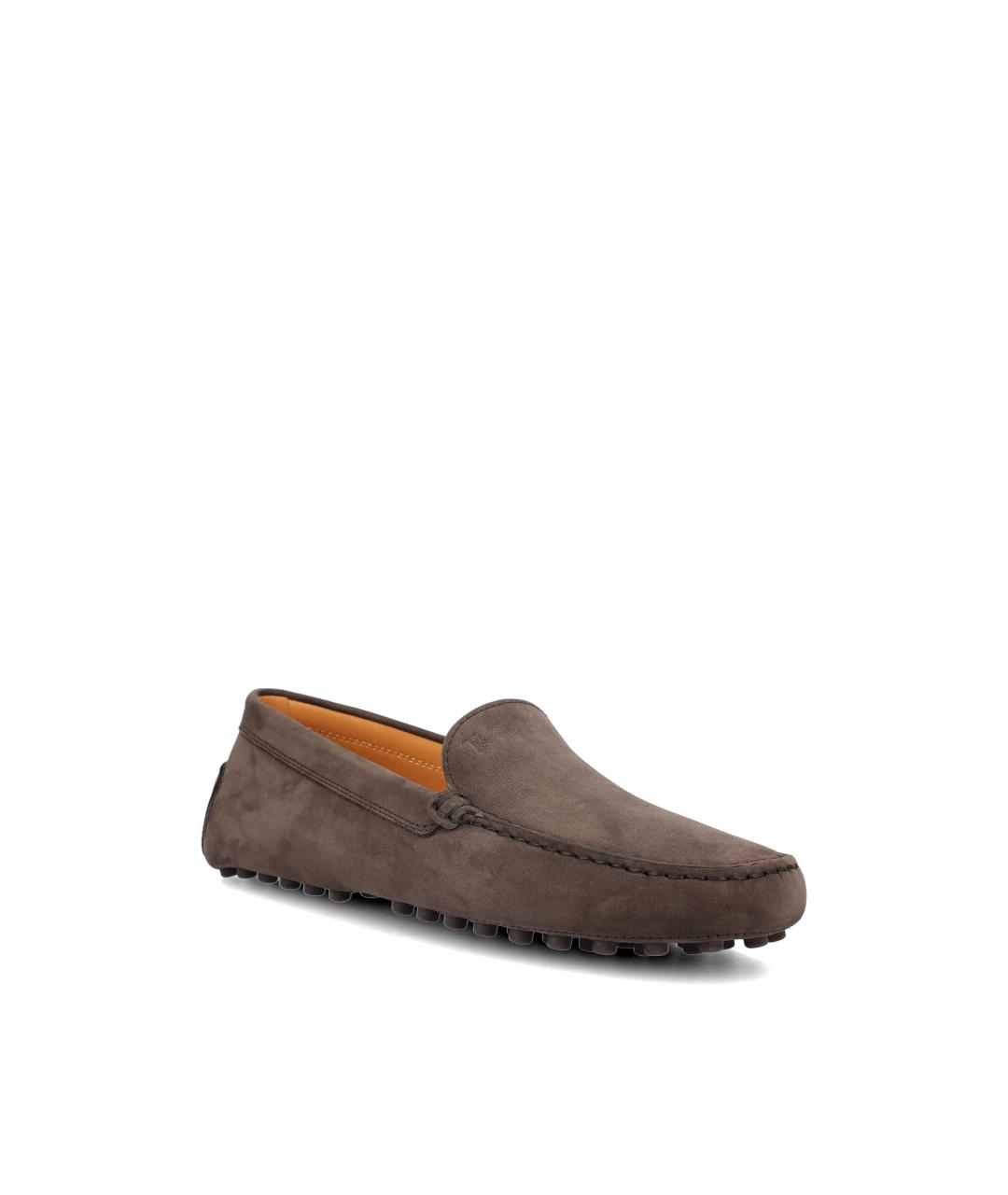 TOD'S Коричневые замшевые лоферы, фото 2