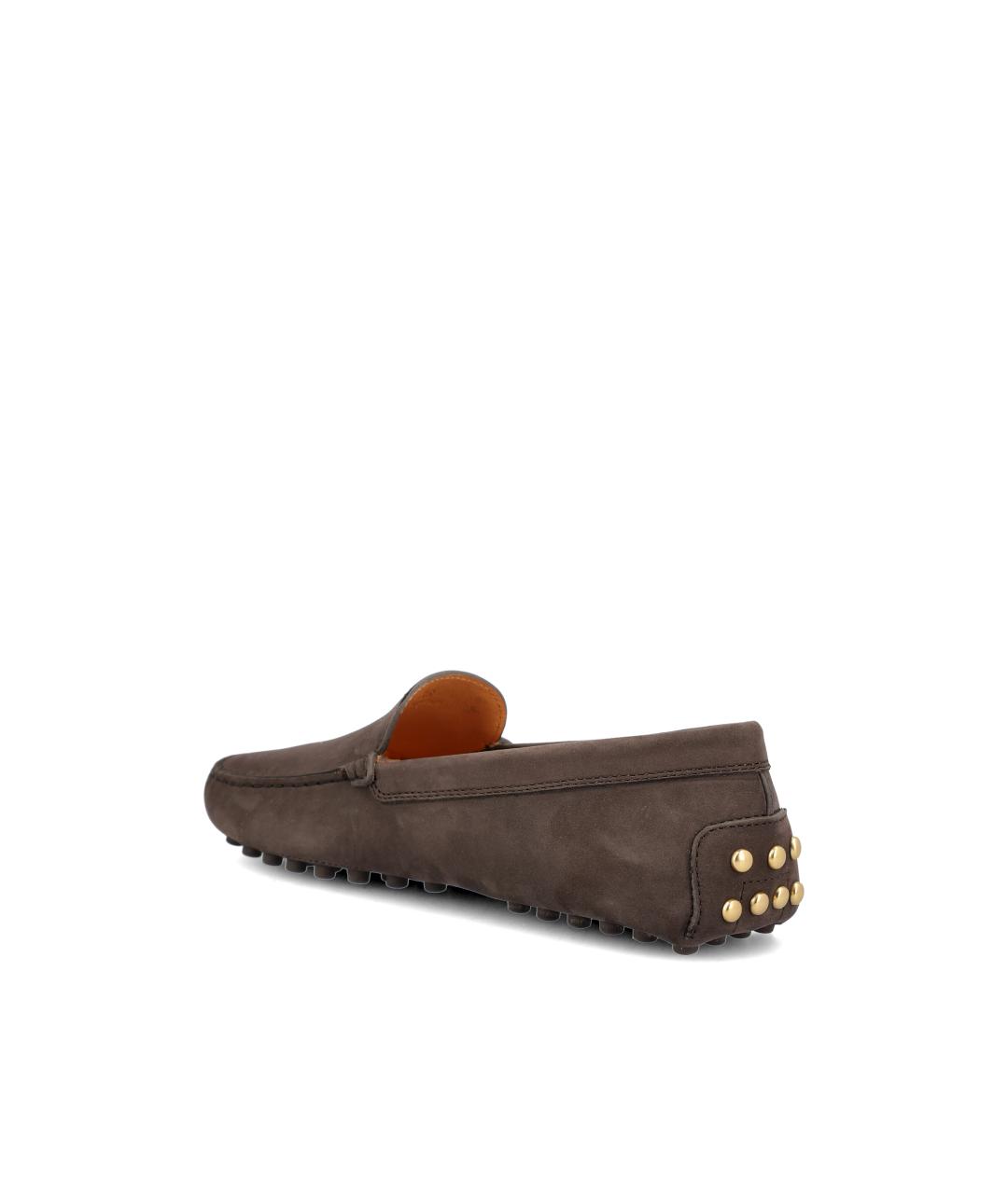 TOD'S Коричневые замшевые лоферы, фото 3