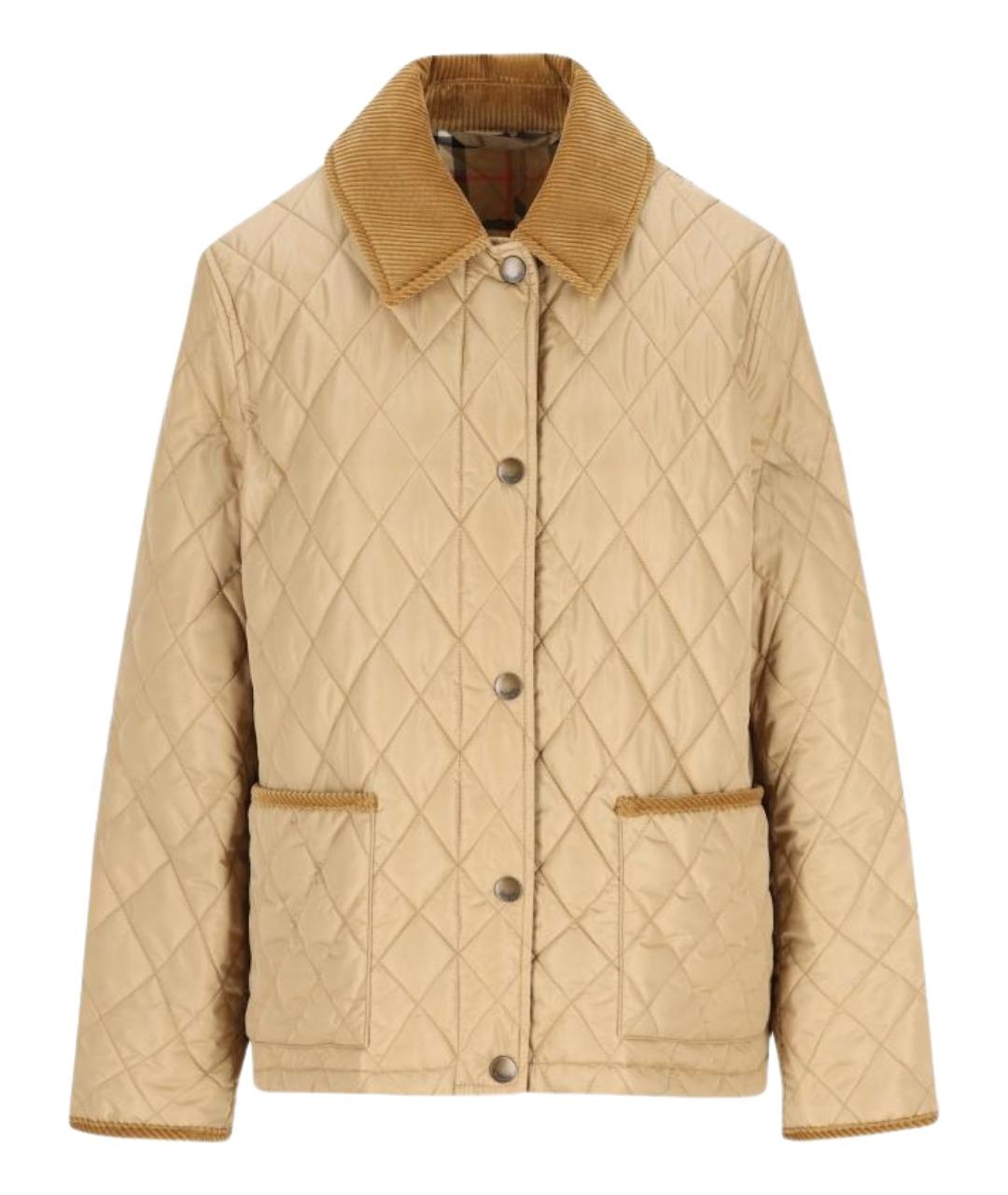 BURBERRY Бежевая нейлоновая куртка, фото 1