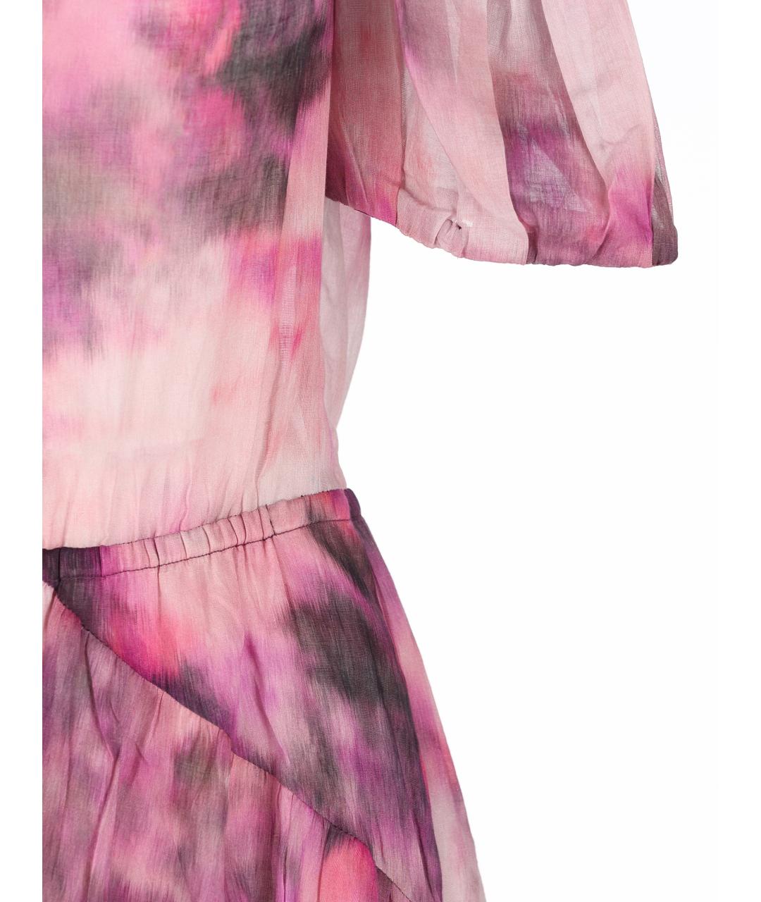 ISABEL MARANT Розовое хлопковое коктейльное платье, фото 4
