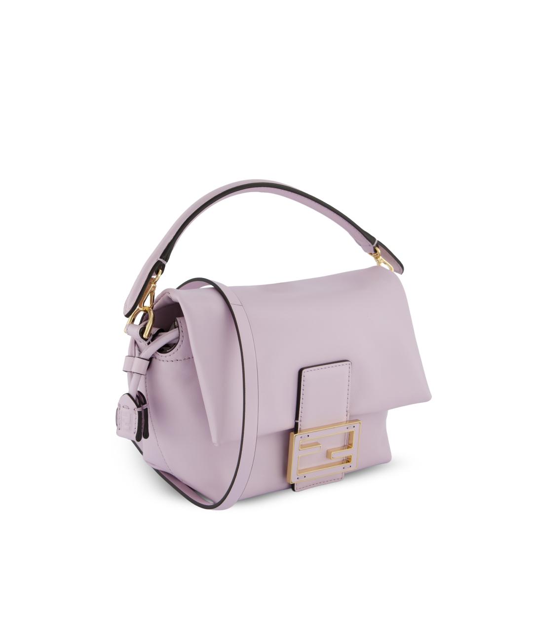FENDI Фиолетовая кожаная сумка через плечо, фото 3