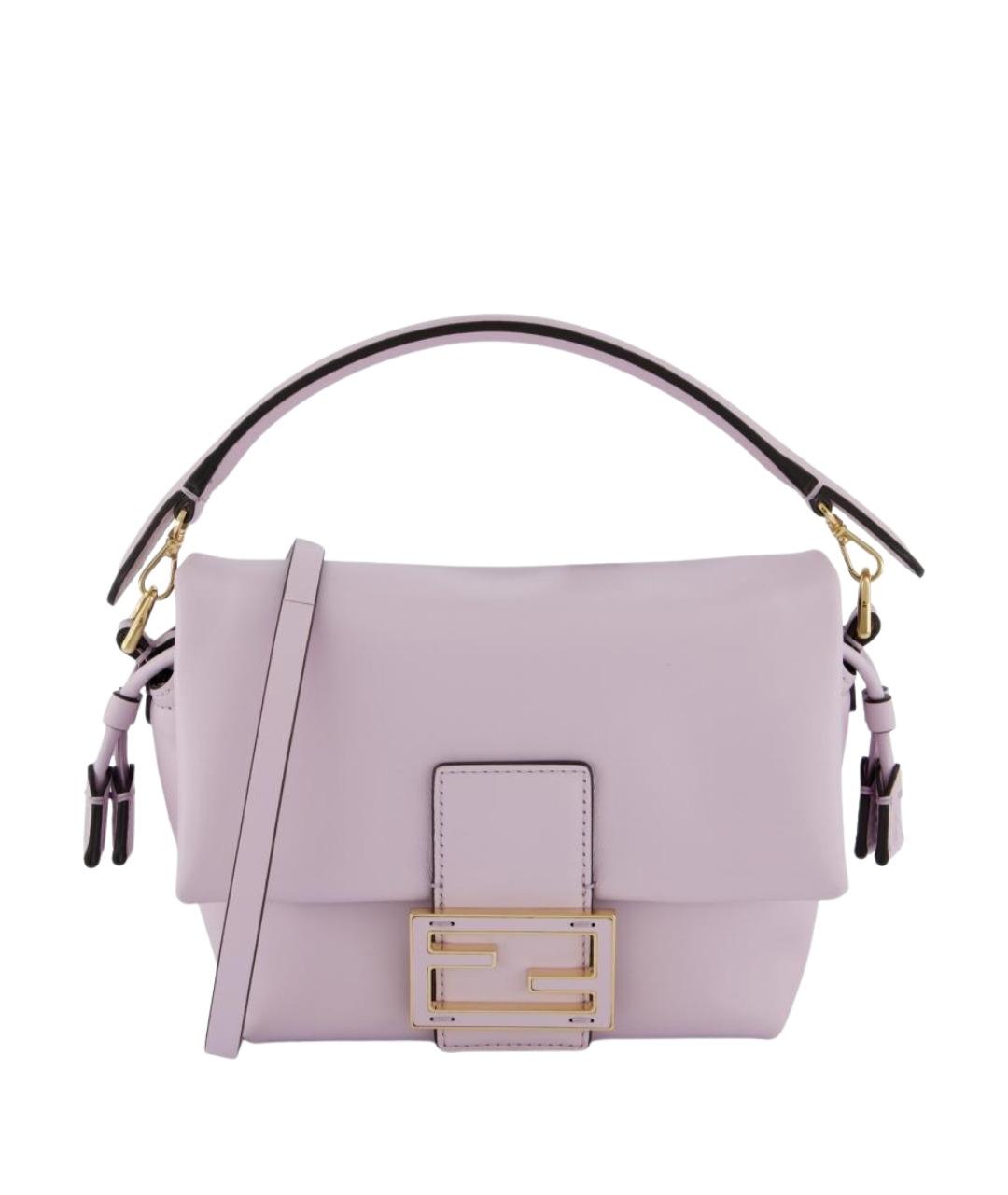 FENDI Фиолетовая кожаная сумка через плечо, фото 1