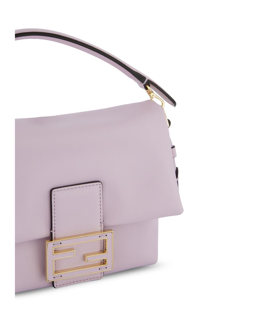 FENDI Фиолетовая кожаная сумка через плечо, фото 4